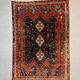 Vintage tribal rug 170x240 cm, wool oriental handmade rug large 2553