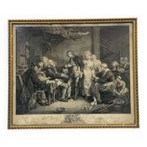Gravure 18ème L'ACCORDEE DE VILLAGE par Greuze et Flippart