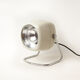 Vintage lay lamp by Harvey Guzzini for Harvey Luce, made in Italy, white metal lamp, space age, 60's