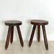 Paire de tabourets tripod brutaliste