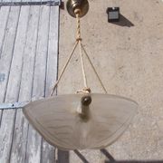 Art Deco ceiling light in moulded glass