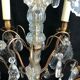 Golden brass girandole - 4 arms of lights - stamps and fleurettes in cut crystal