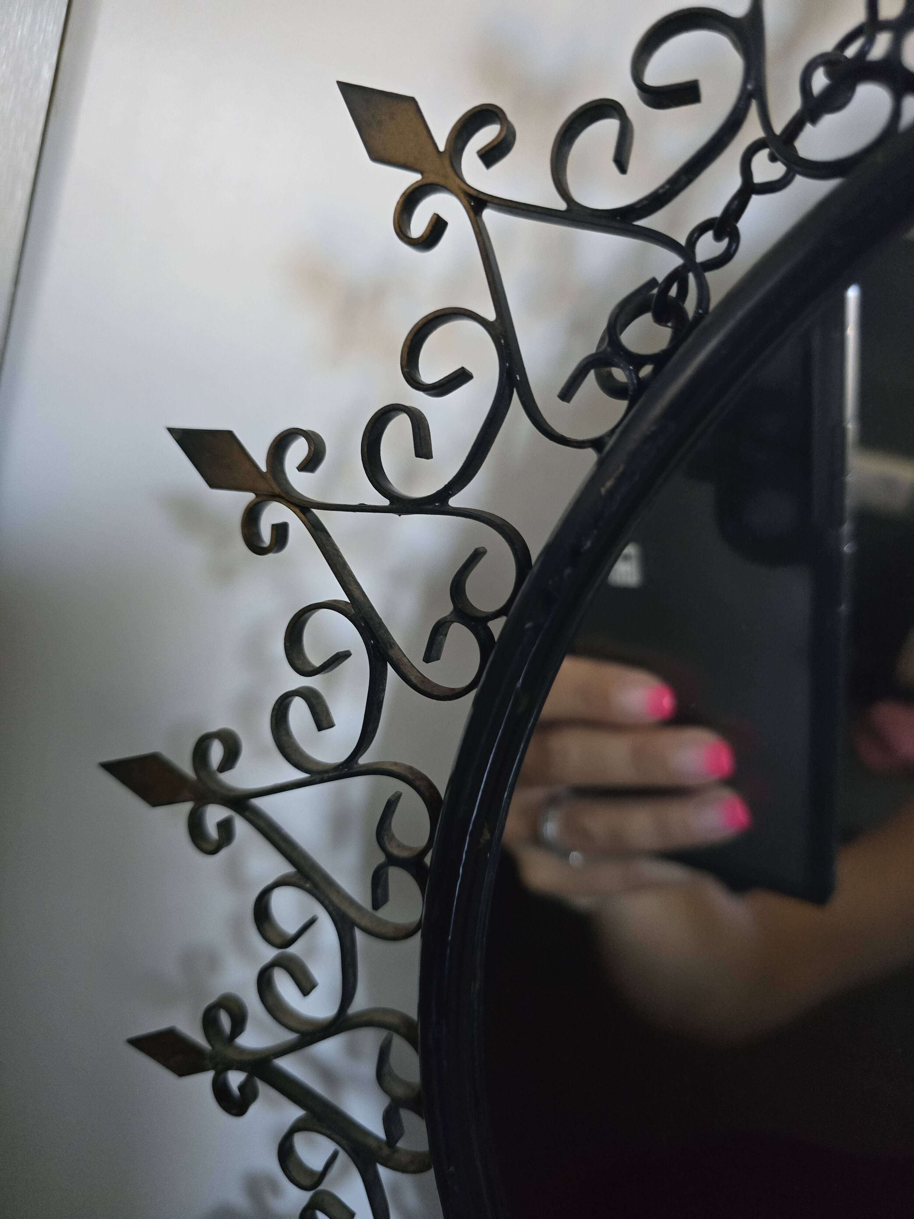 Authentic Sun Mirror Chaty Vallauris – Wrought Iron – 1950s/60s Era