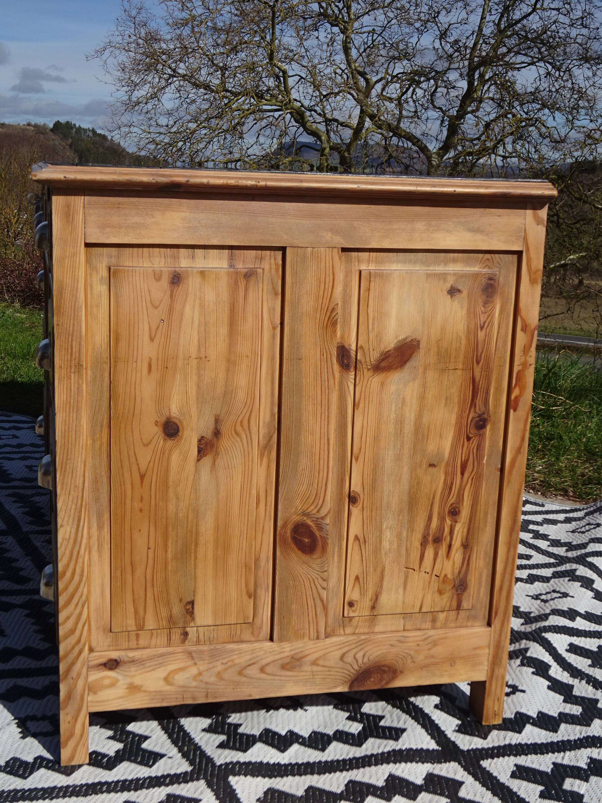 Vintage pine desk, restored