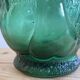 Vase vintage en verre vert année 1950 Bambicho Marseille décor fruits