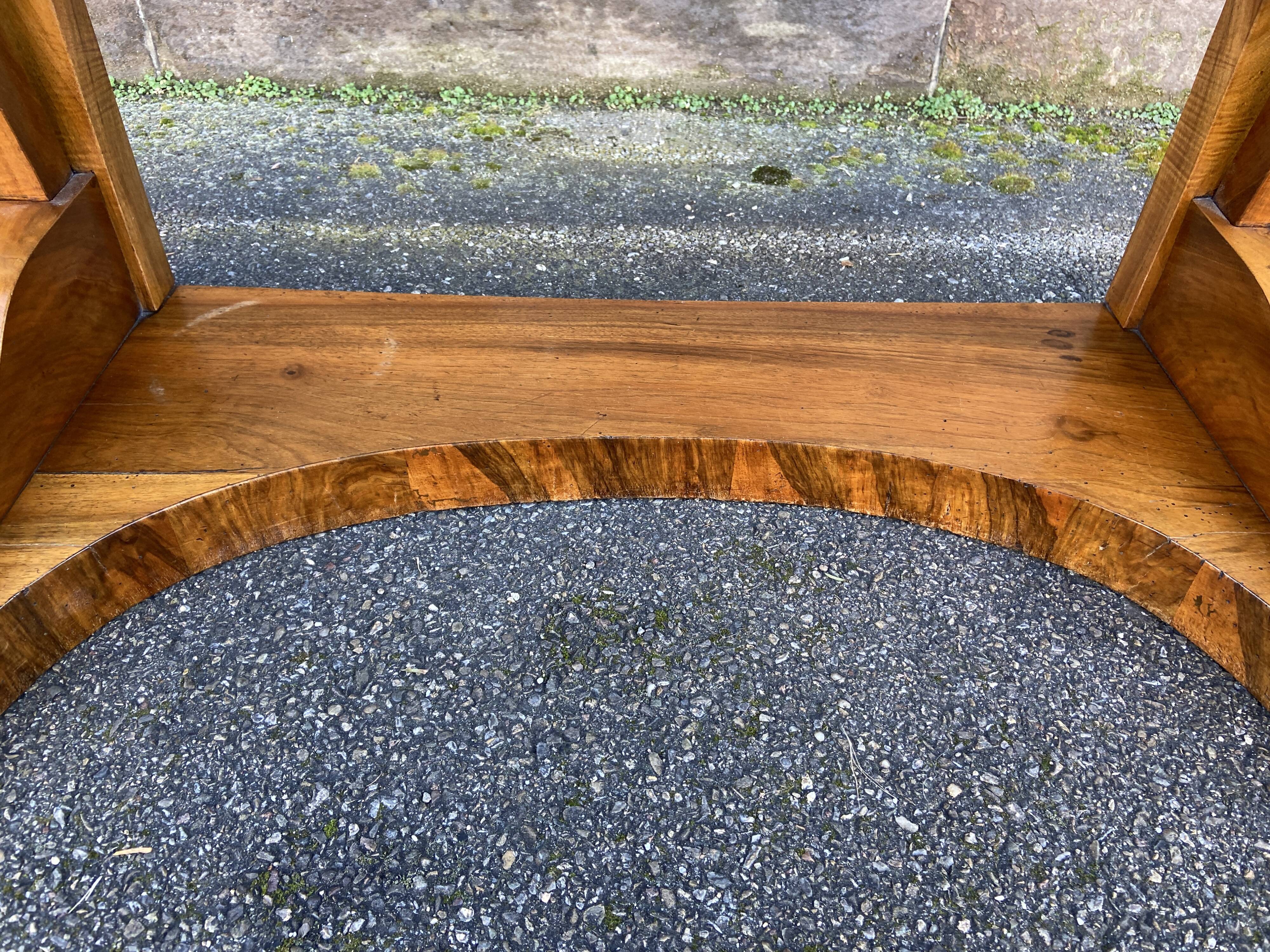 Louis Philippe Biedermeier console circa 1850 walnut