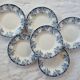 Set of 6 hollow plates Platane St Amand and Hamage