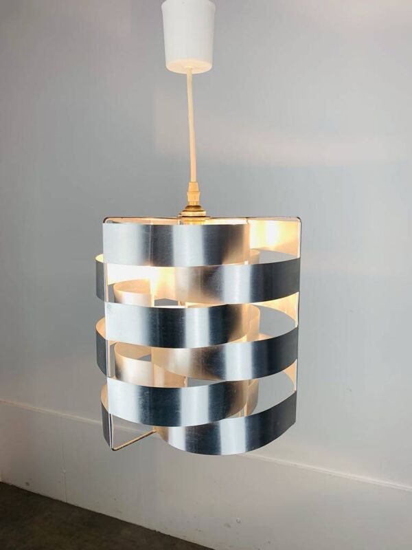 Suspension Max Sauze aluminium années 70, space age