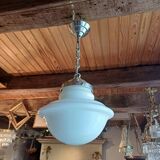 Vintage white opaline lustre from 1940.