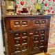 Brutalist geometric carved Spanish sideboard