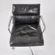 Black leather chairs with soft padding by Charles & Ray Eames for ICF, 1970s, set of 2