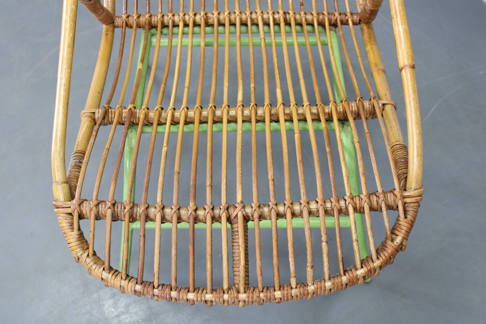 Rare pair of Alan Fuchs for ULUV rattan lounge chairs, Czechoslovakia, 1960s