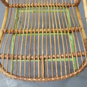 Rare pair of Alan Fuchs for ULUV rattan lounge chairs, Czechoslovakia, 1960s