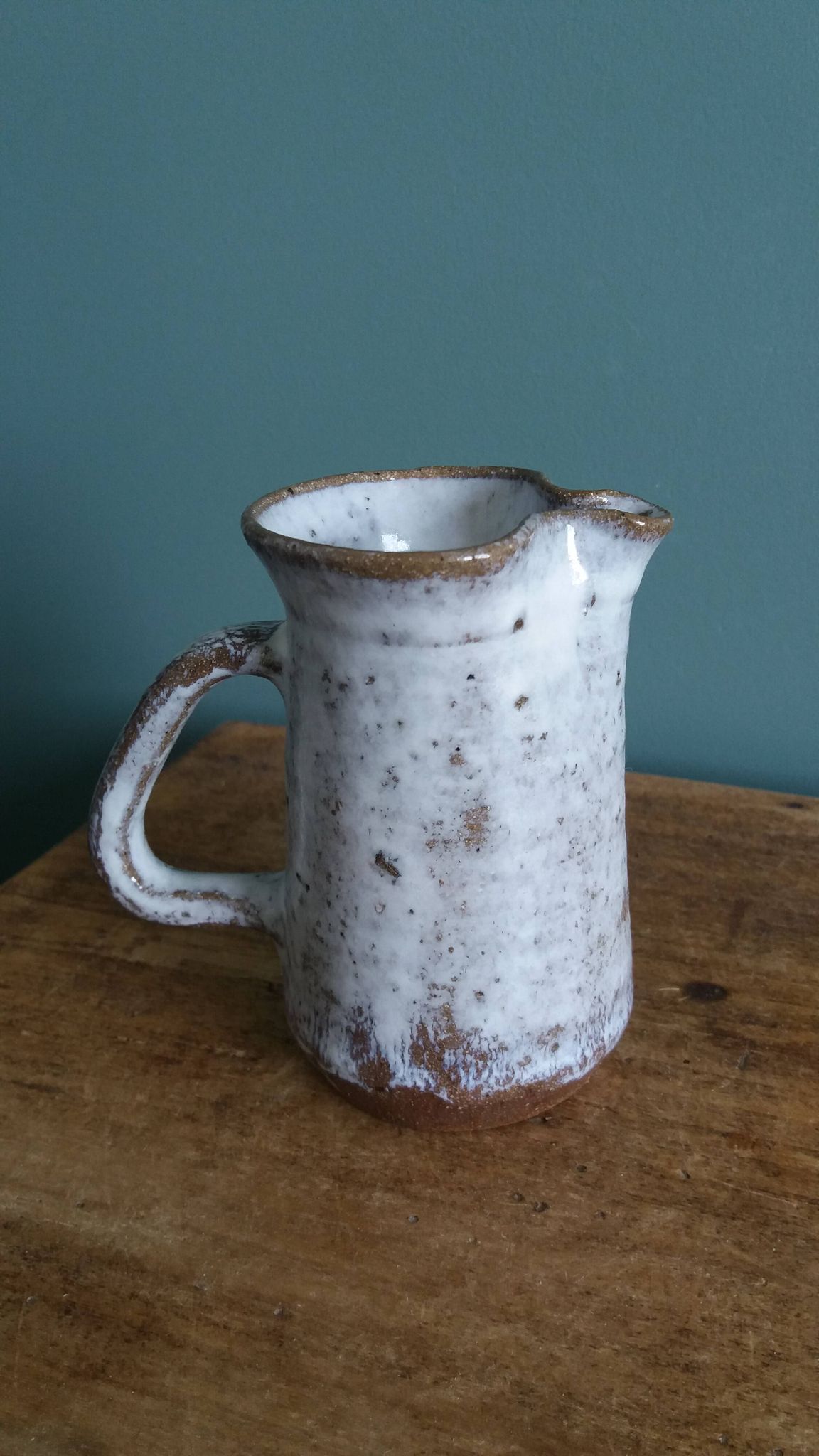Stoneware pitcher from Berry signed Les Poteries de la Vallée Noire.