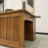 Oak and veneer counter or desk