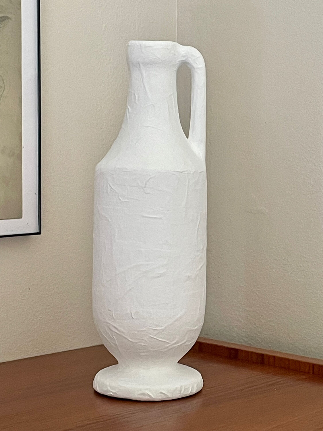 Papier-mâché style vase