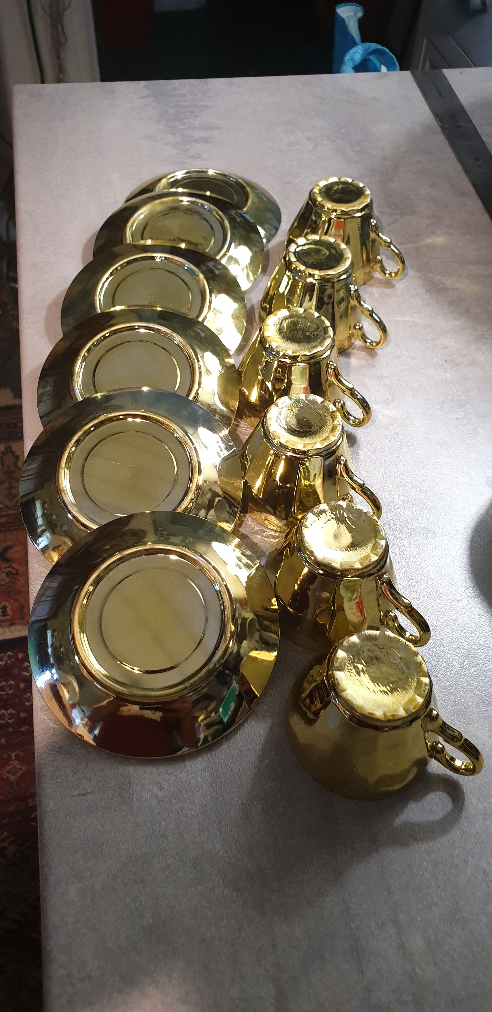 Service at cafe bavarian porcelain golden