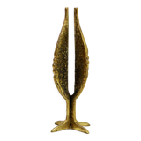 Brutalist bronze candle holder