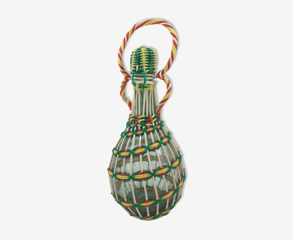 Bouteille en verre scoubidou