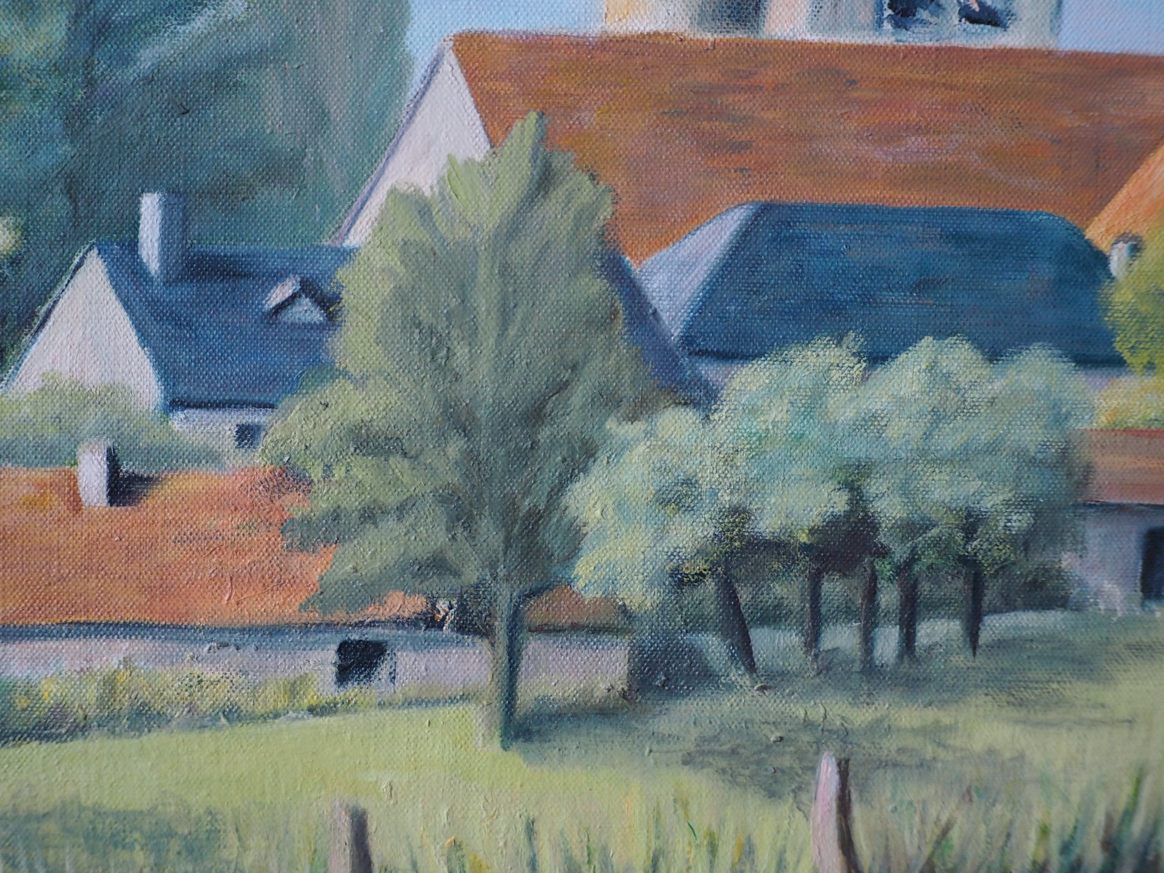 Oil on landscape canvas