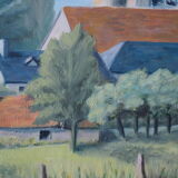 Oil on landscape canvas