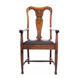 Fauteuil en chêne, Europe occidentale, début du XXe siècle.