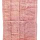 Tapis berbère rose à carreaux sur mesure