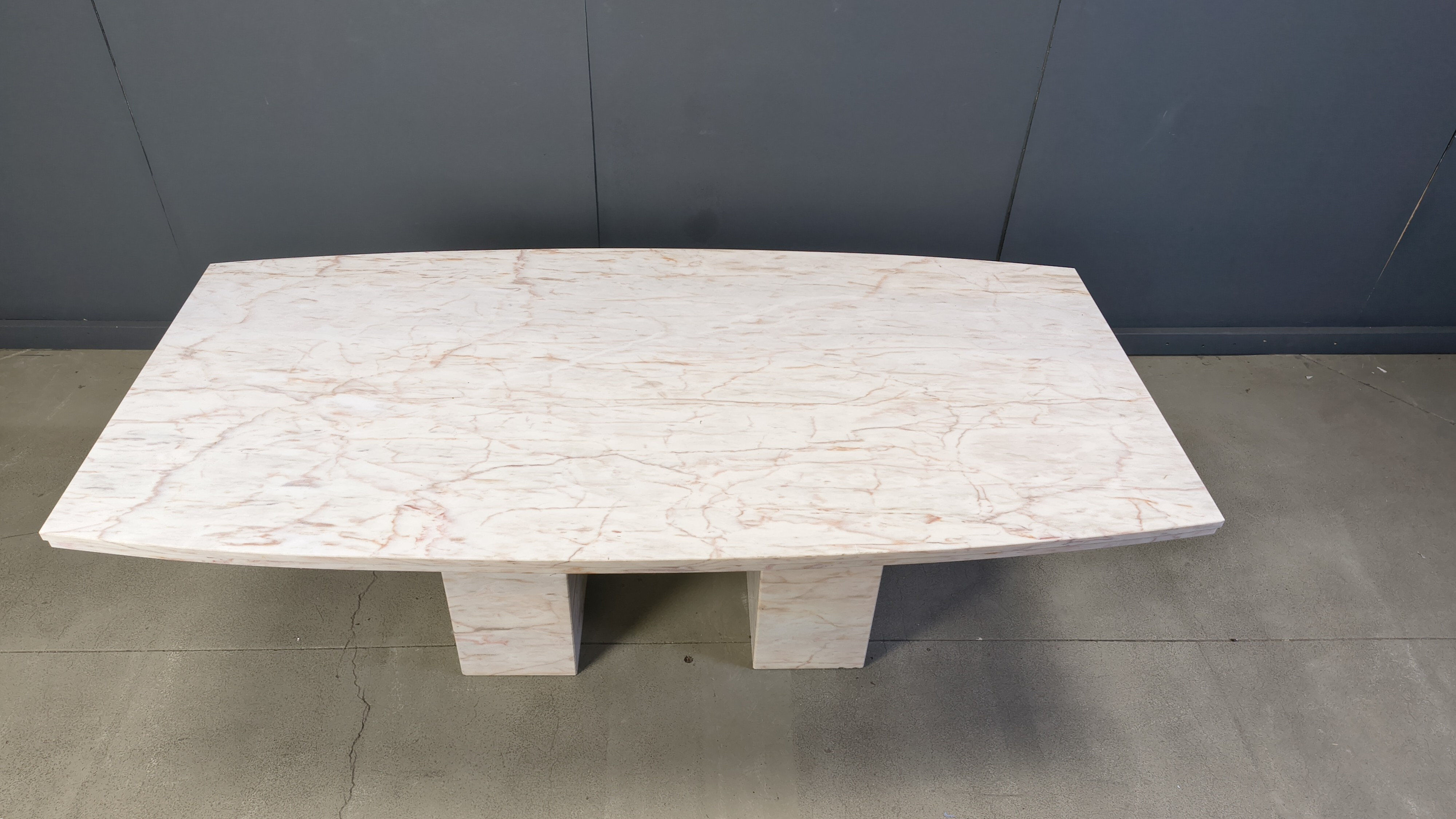 Table à manger en marbre vintage, années 1970