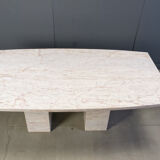 Table à manger en marbre vintage, années 1970