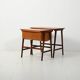 Pair of Scandinavian Nesting Coffee Tables with Yarn Box