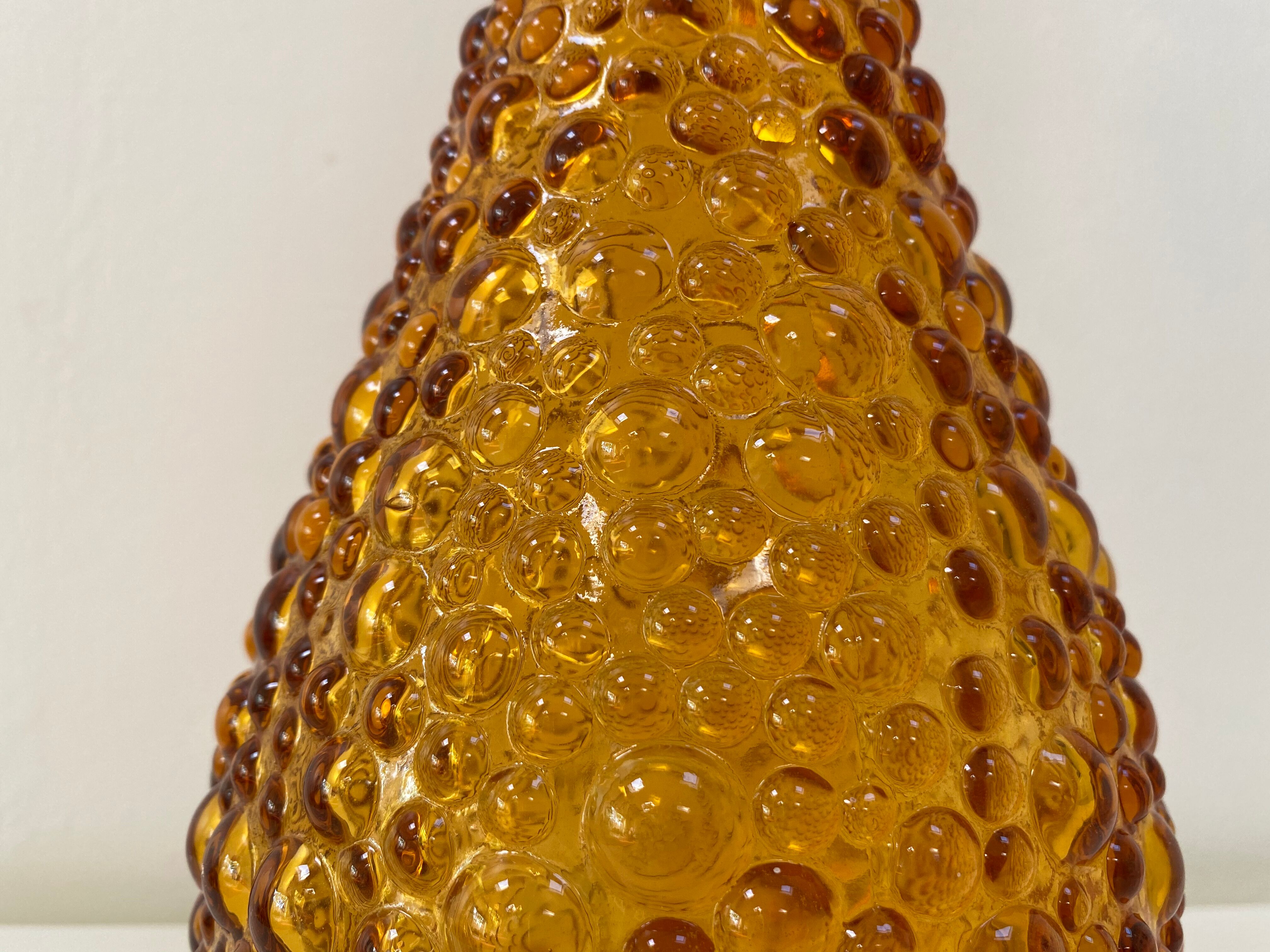 Carafe ambrée italienne d’Empoli