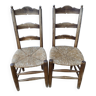 Country straw chairs