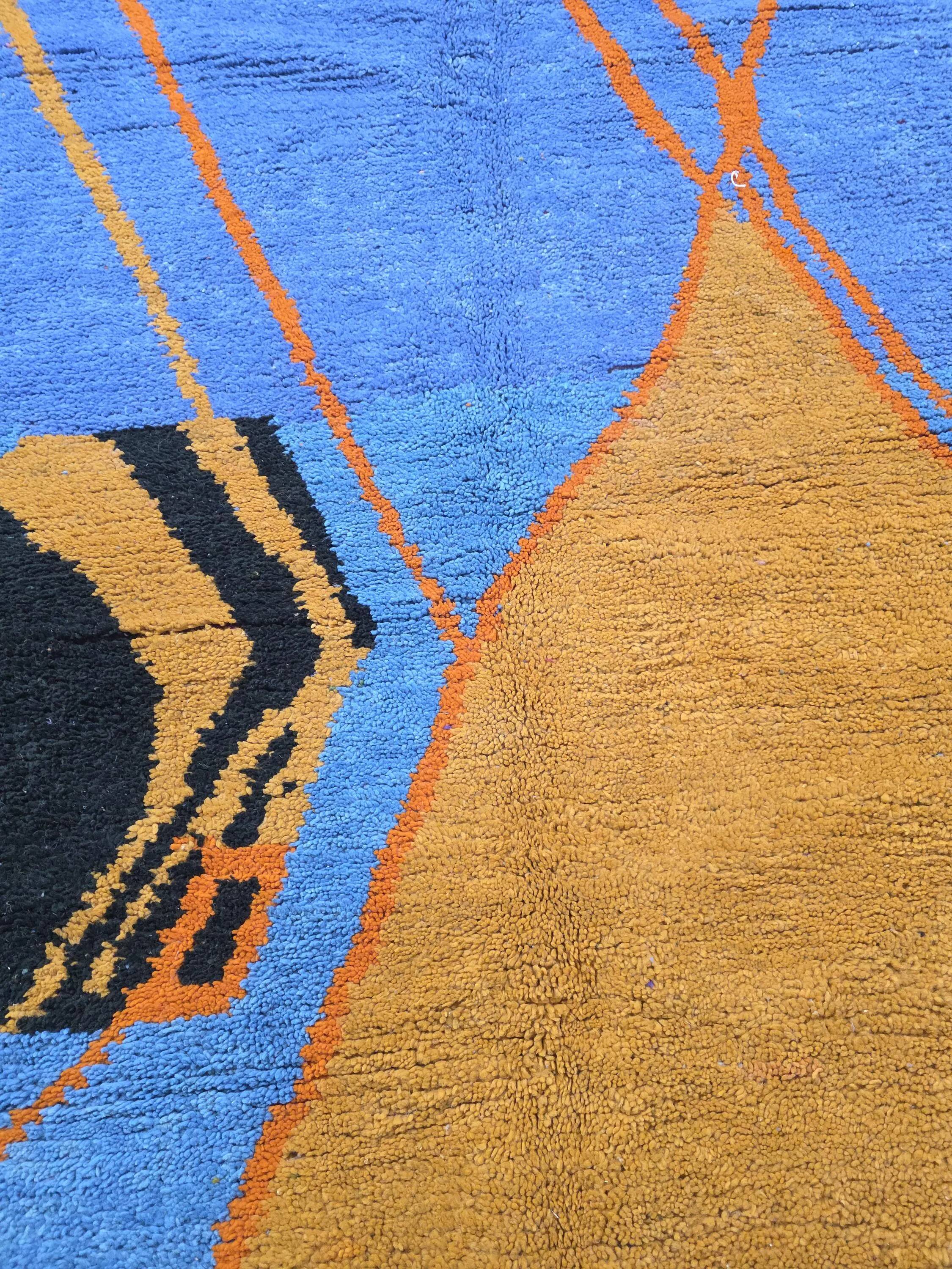 Handmade natural Berber rug 2.5x1.5 m