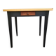 Petit bureau table d'appoint bicolore miel et noir
