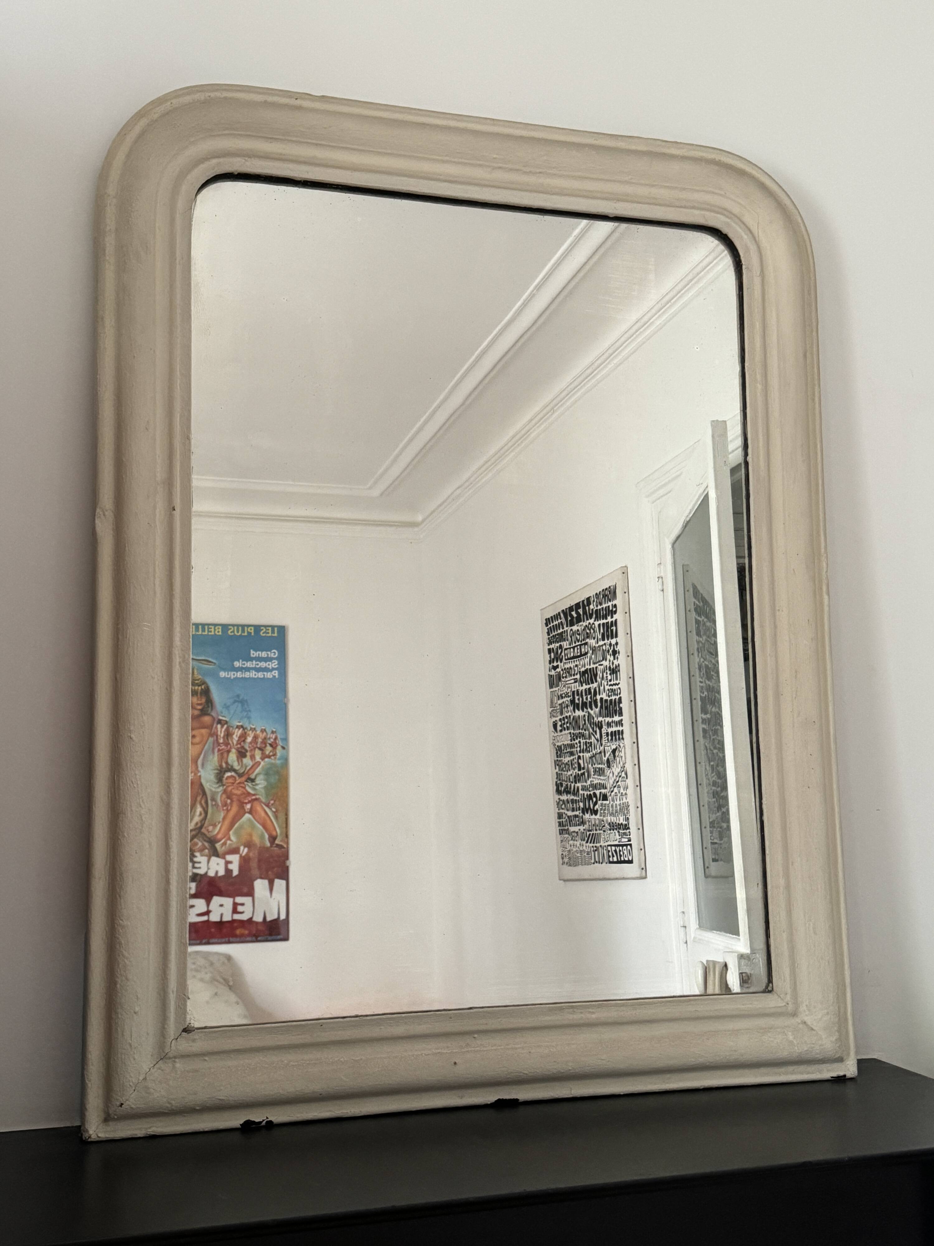 105cm antique Louis Philippe trumeau mirror