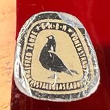 German glass vase from the mid-century modern period by Alfred Taube, 1960s.