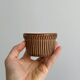 8 antique ceramic ramekins, brown finish