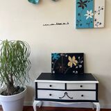 Commode-miroir noir paris crème