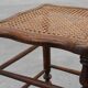 Antique French wooden Stool with Cane Seat, Early 19th Century