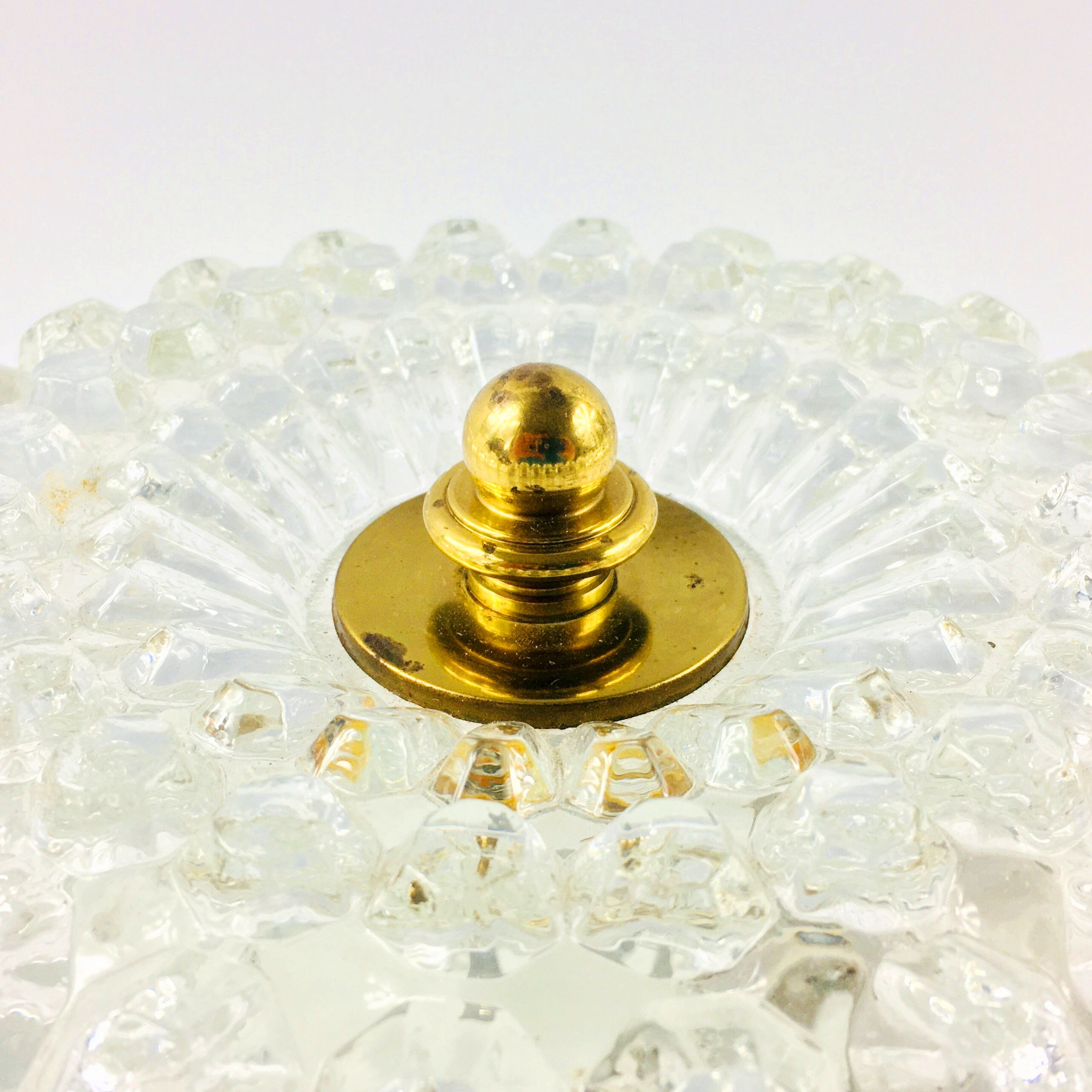 Paire d’appliques murales en verre du milieu du siècle ou de supports encastrés par Helena Tynell pour le Limbourg, Allemagne, années 1960