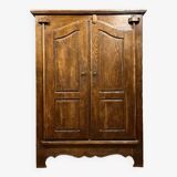 Rustic wardrobe in 18th century style made of solid wood