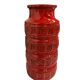 Vintage geometric red ceramic vase Scheurich WG