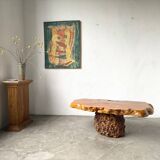 "Free-form" coffee table in solid elm.