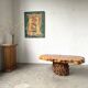 "Free-form" coffee table in solid elm.