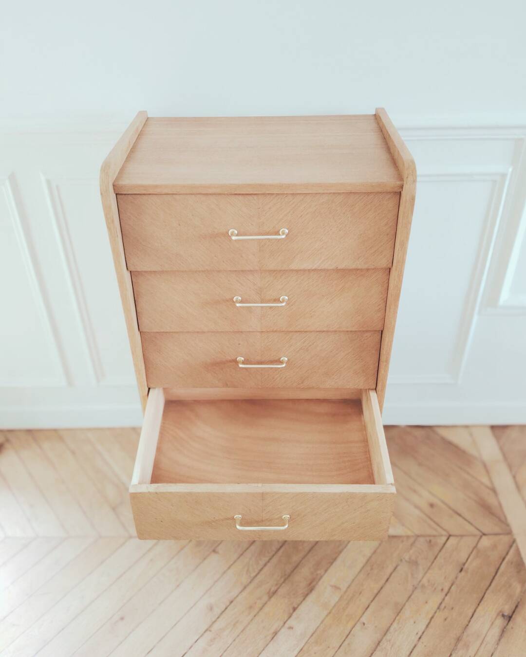 Renovated vintage chest of drawers, Scandinavian style, 1950s-60s.