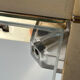 Golden metal and glass side table – 1970s