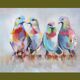 Painting of doves. Picture of doves. Doves in oil.
