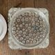 Plafonnier vintage carré en verre reliefs bulles