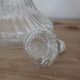 Vintage twisted glass carafe with stopper – H 31 cm