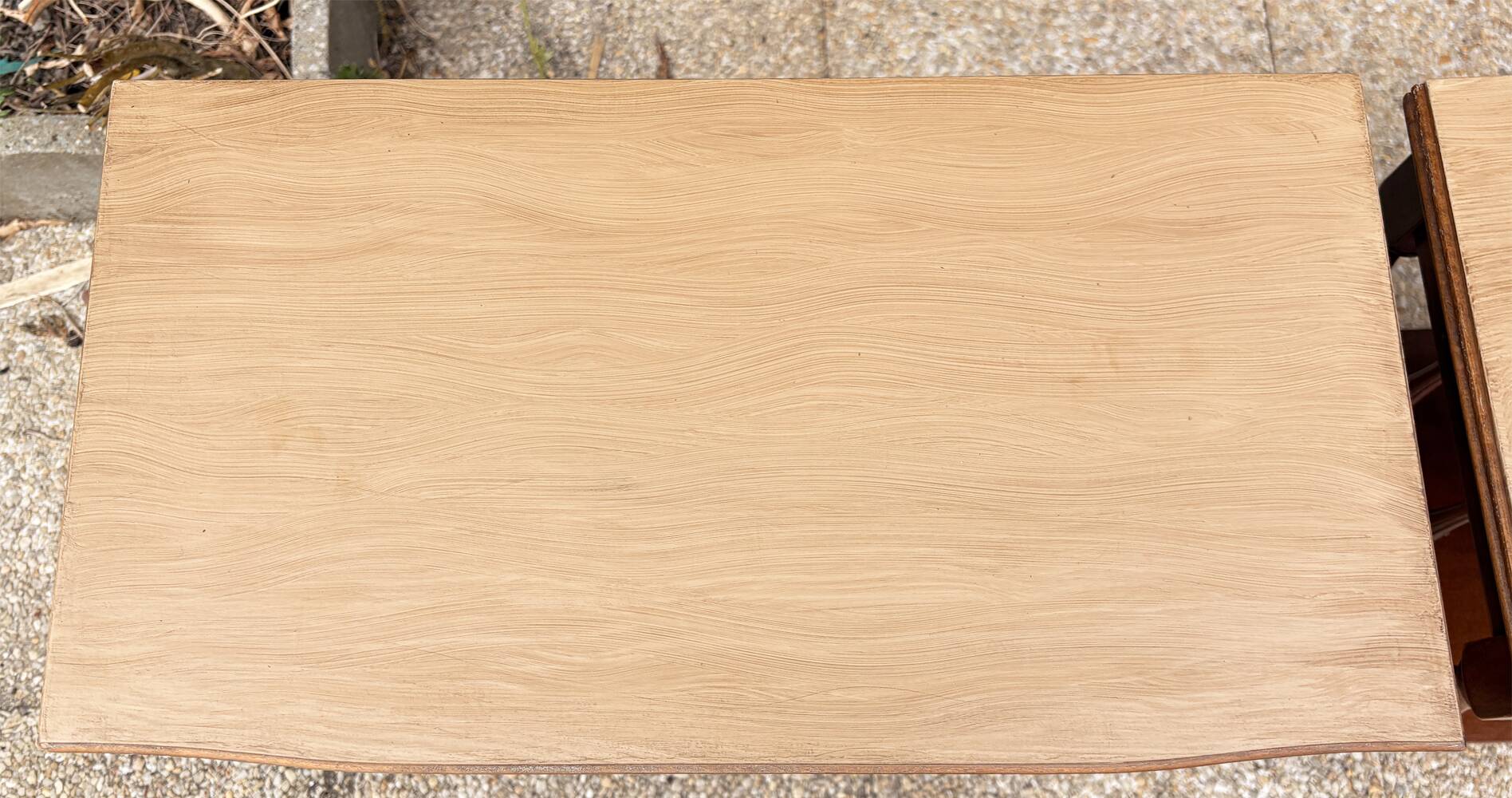 Pair of bedside tables or double-top wooden turned side tables Sty